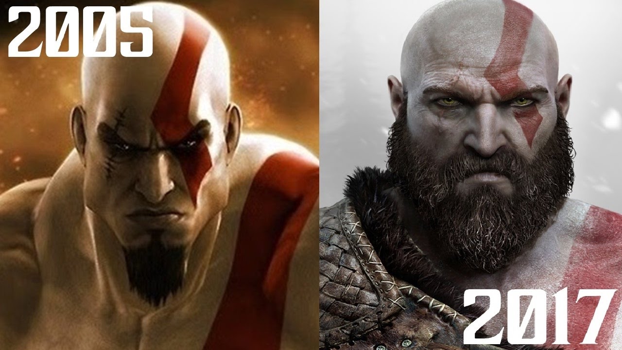 Kratos  Careca com barba, Careca, Bigode